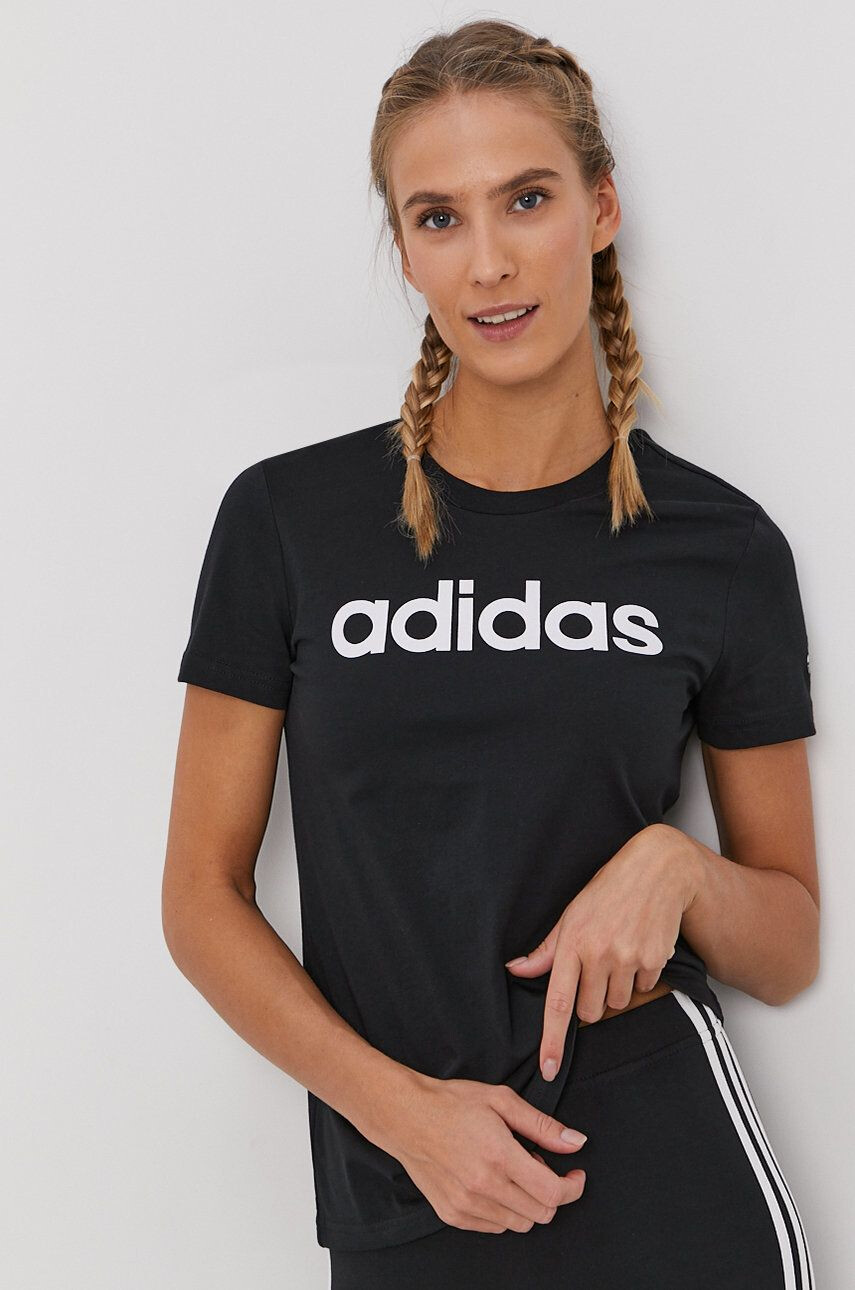 adidas t-shirt GL0769 női fekete - Pepit.hu