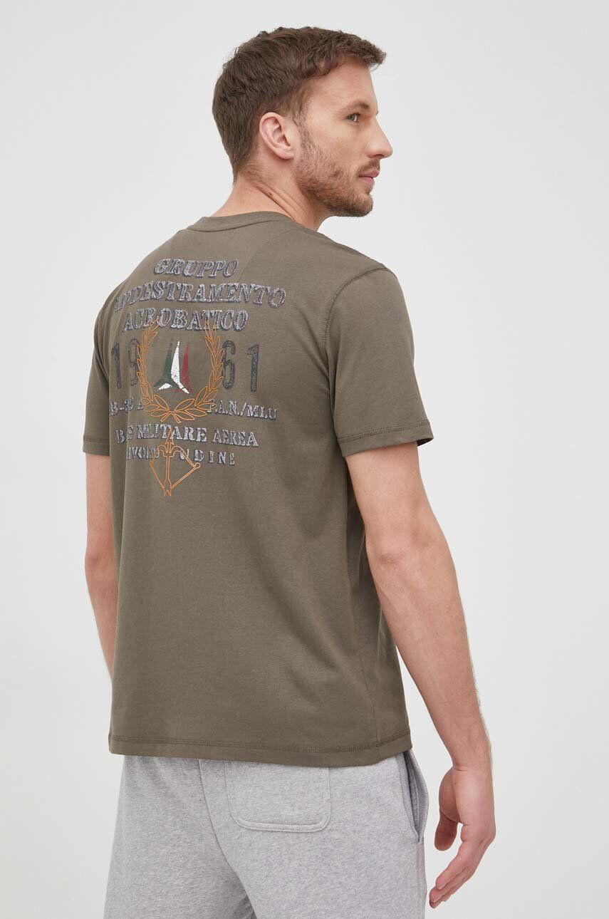 Aeronautica Militare t-shirt zöld férfi nyomott mintás - Pepit.hu