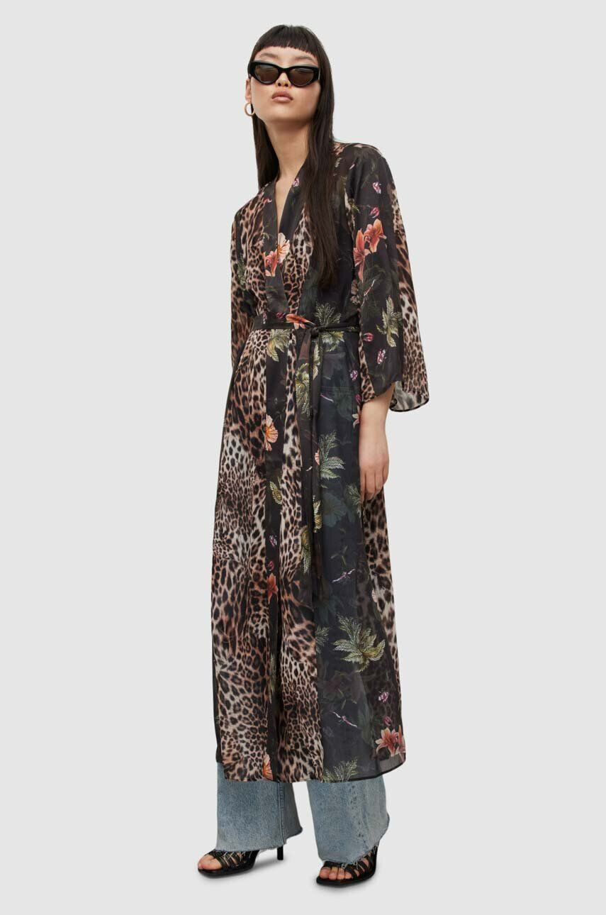 AllSaints kimono Carina Vivana Lenzing Viscose barna - Pepit.hu