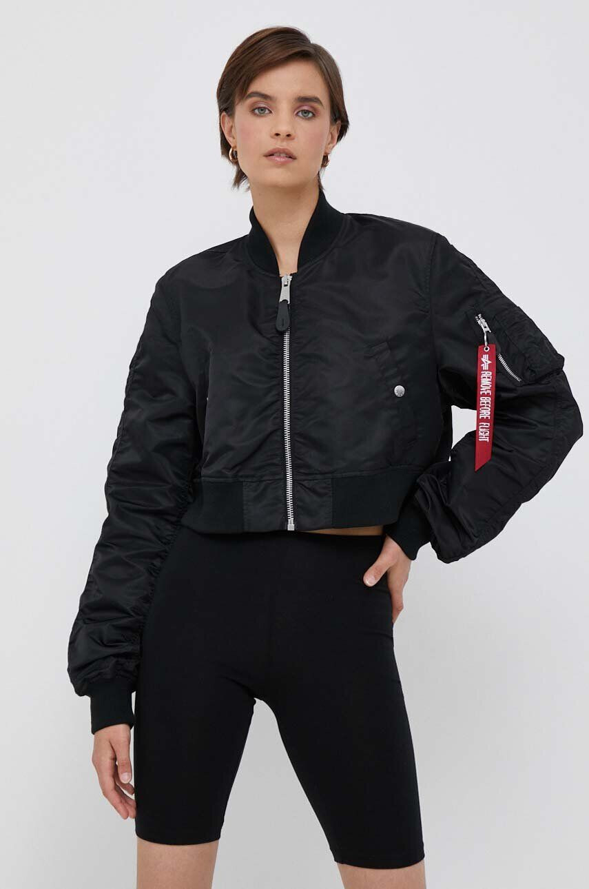 Alpha Industries bomber dzseki MA-1 BOXY WMN női fekete átmeneti - Pepit.hu