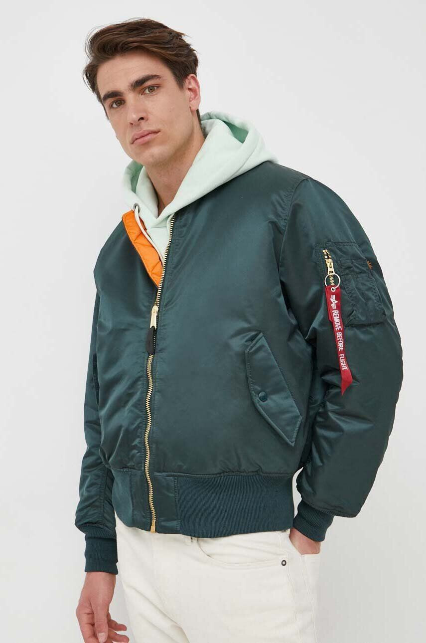 Alpha Industries kifordítható bomber dzseki férfi zöld téli - Pepit.hu