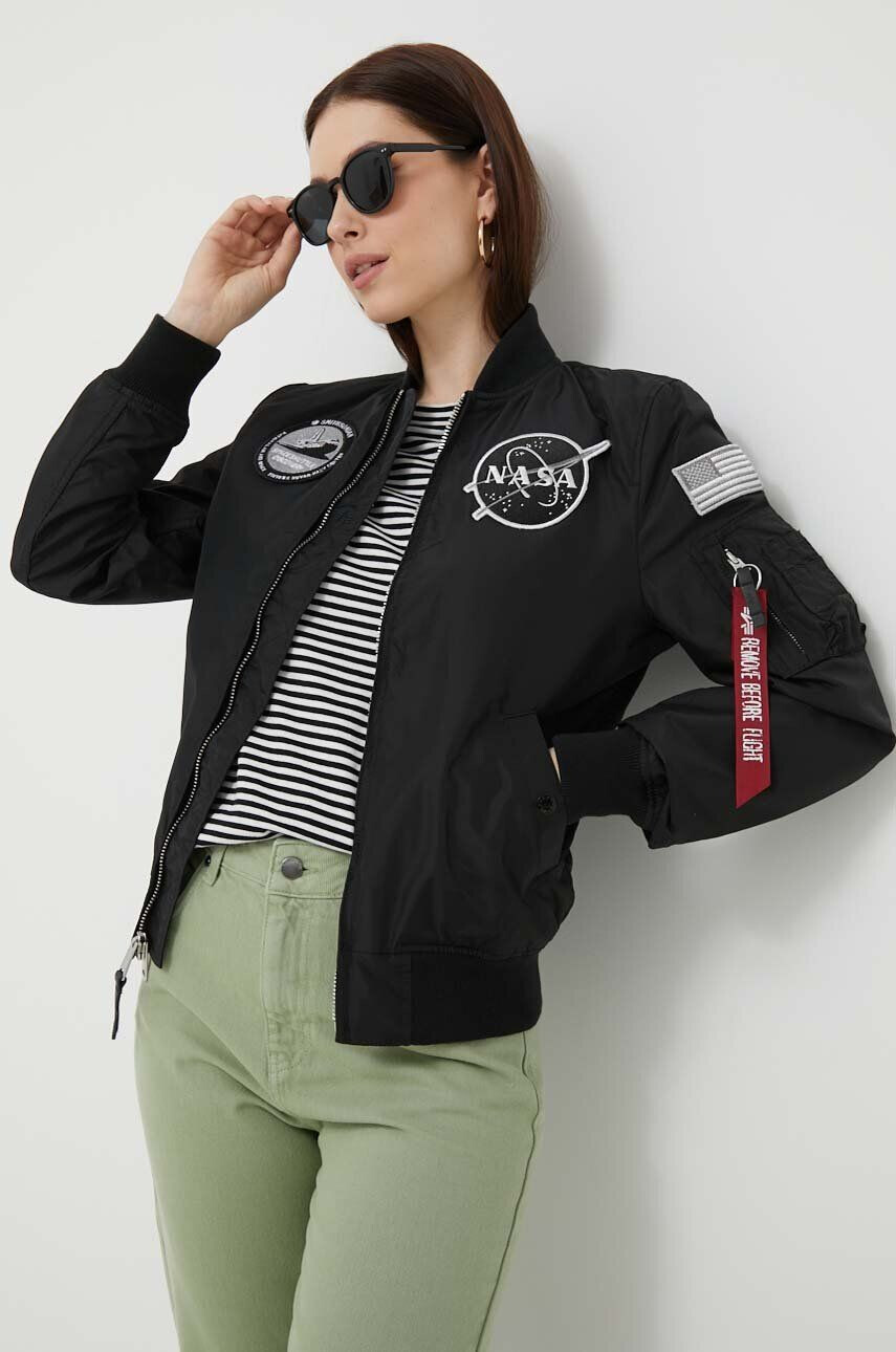 Alpha Industries kifordítható bomber dzseki MA-1 TT NASA REVERSIBLE WMN női fekete átmeneti - Pepit.hu