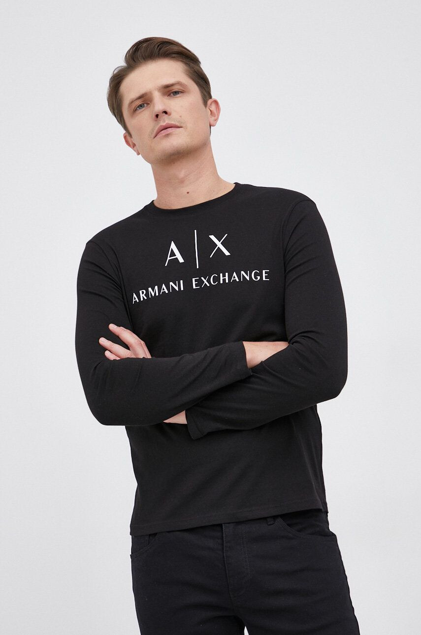 Armani Exchange hosszú ujjú fehér férfi nyomott mintás - Pepit.hu