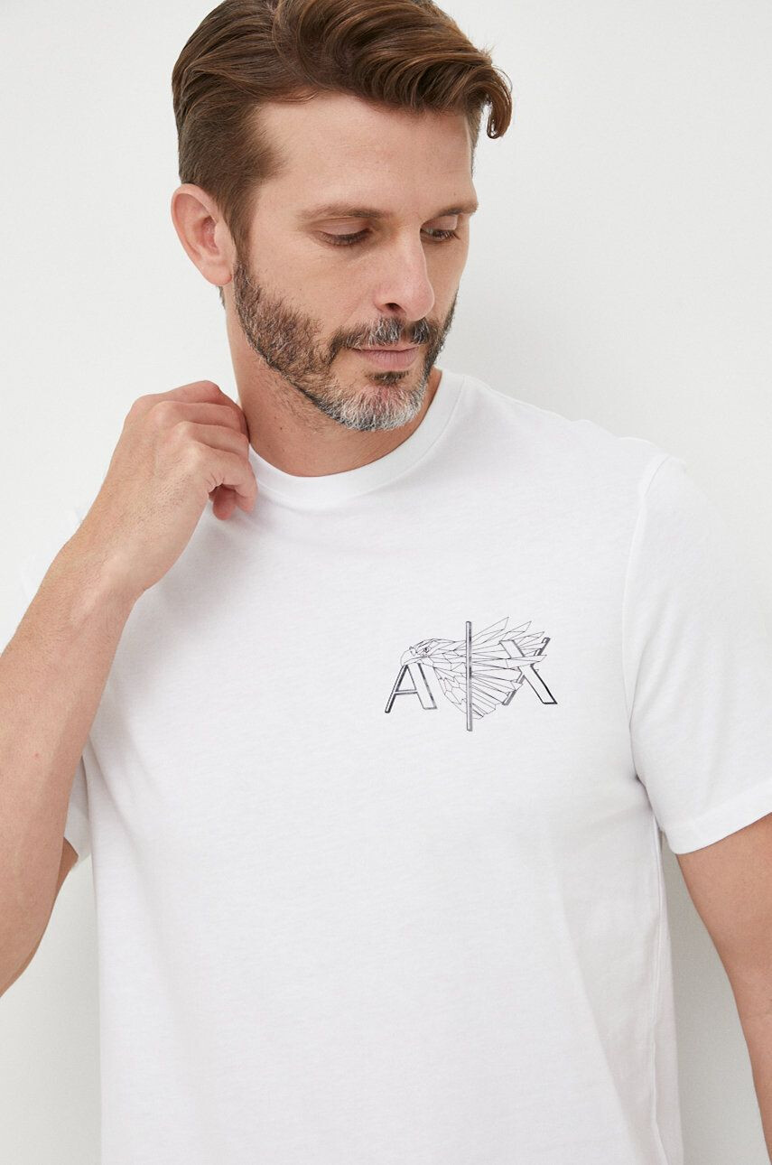 Armani Exchange pamut póló nyomott mintás - Pepit.hu