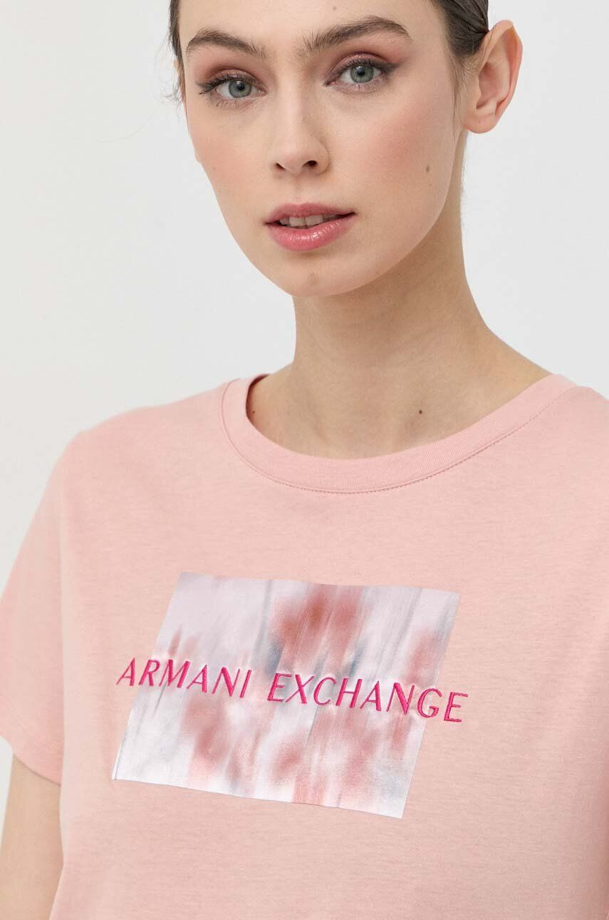 Armani Exchange pamut póló rózsaszín - Pepit.hu