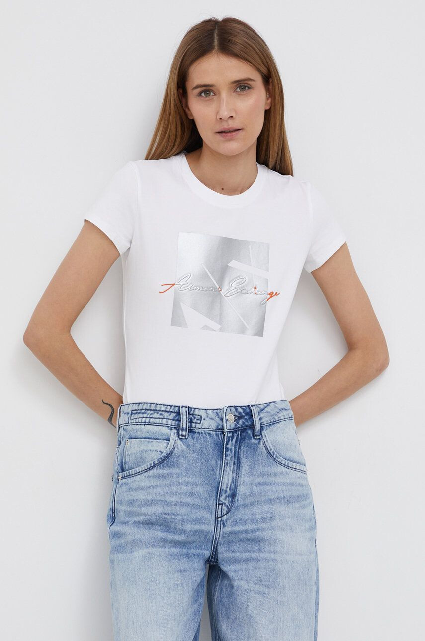 Armani Exchange t-shirt női fekete - Pepit.hu