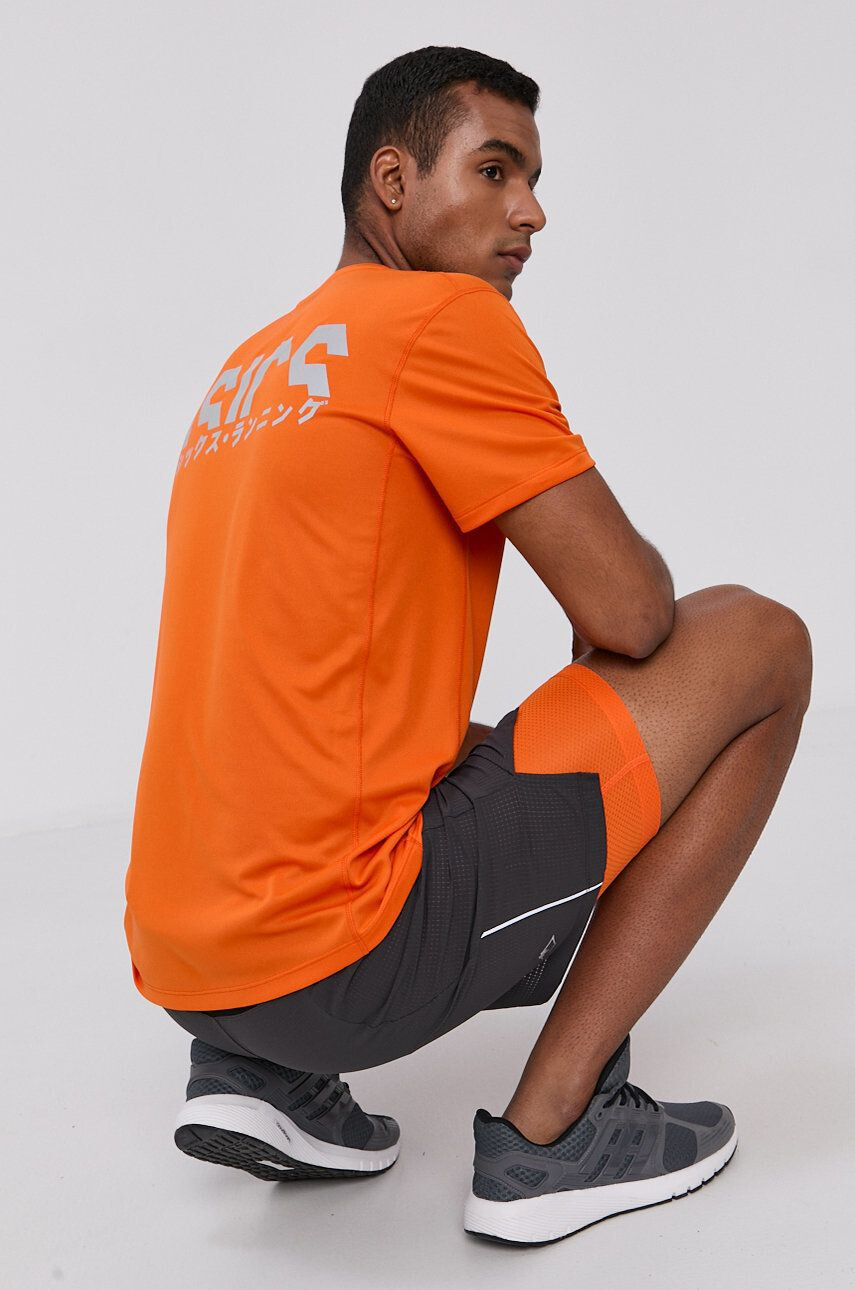 Asics t-shirt narancssárga férfi nyomott mintás - Pepit.hu