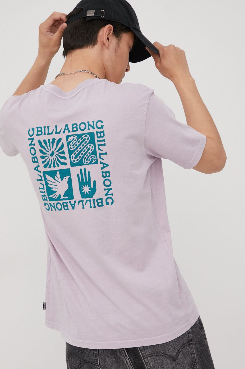 Billabong pamut póló lila nyomott mintás - Pepit.hu