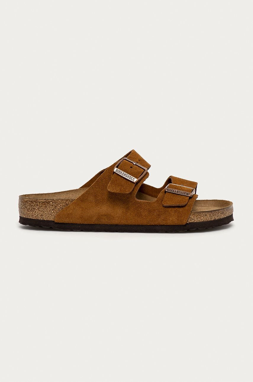 Birkenstock bőr papucs Arizona barna női - Pepit.hu