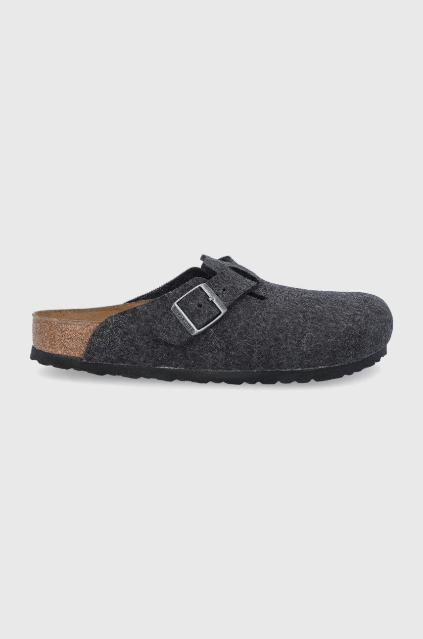 Birkenstock bőr papucs sötétkék - Pepit.hu