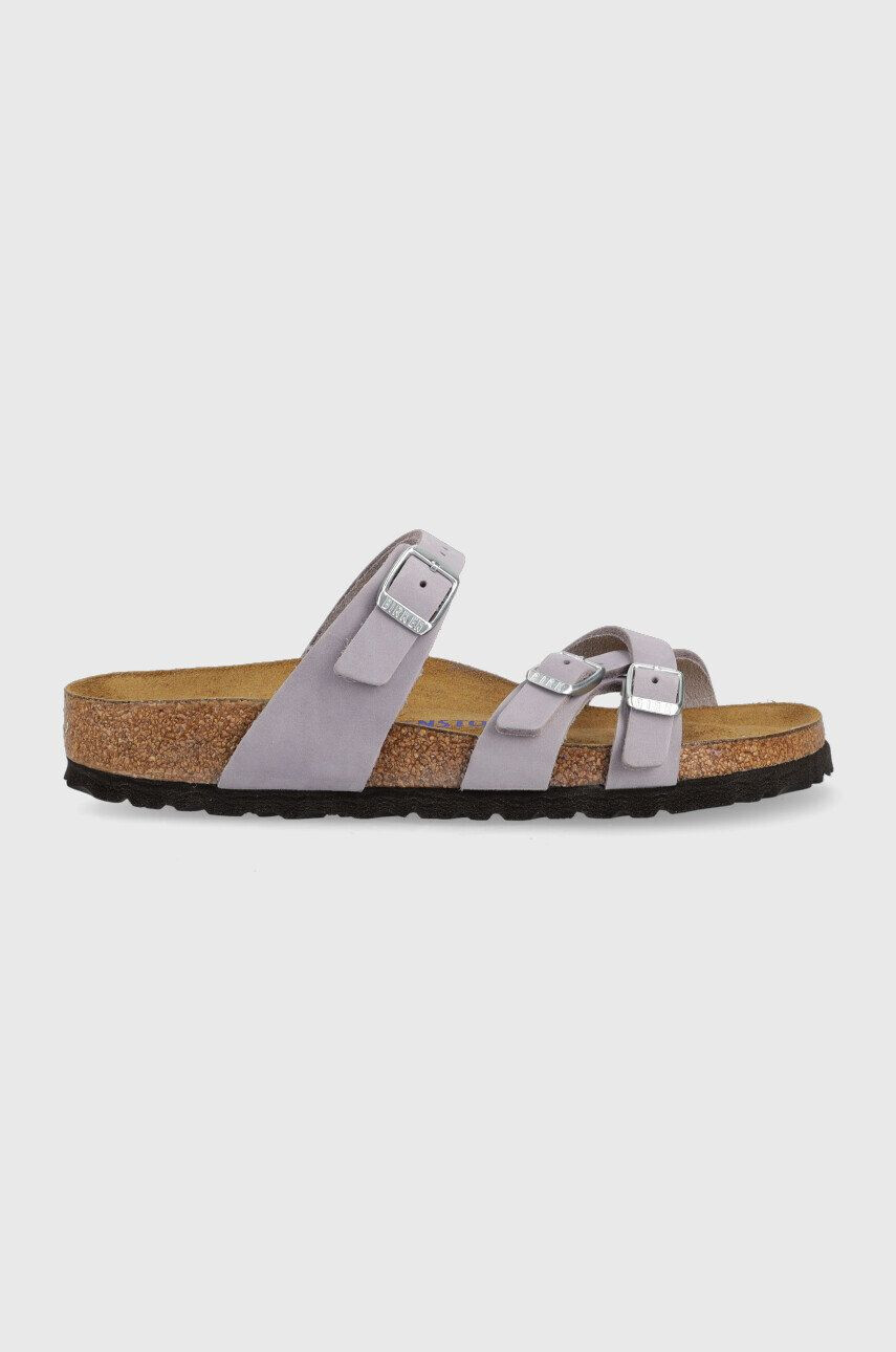 Birkenstock bőr papucs Franca SFB lila női 1024270 - Pepit.hu