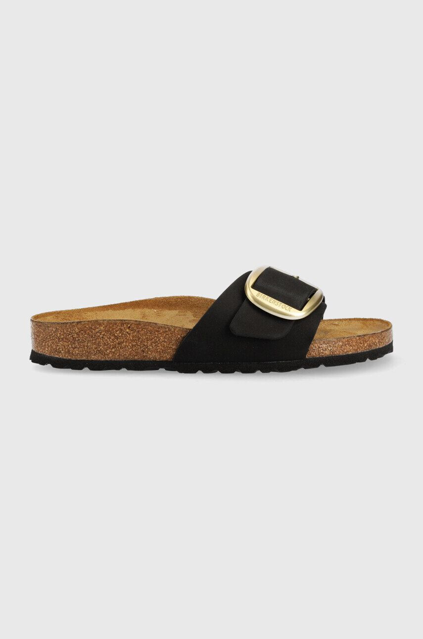 Birkenstock bőr papucs Madrid Big Buckle fekete női - Pepit.hu