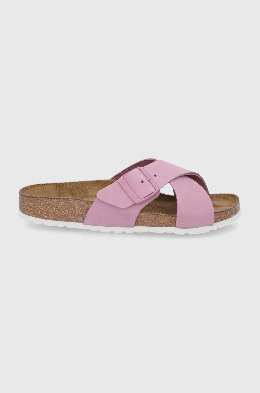 Birkenstock bőr papucs Siena lila női - Pepit.hu