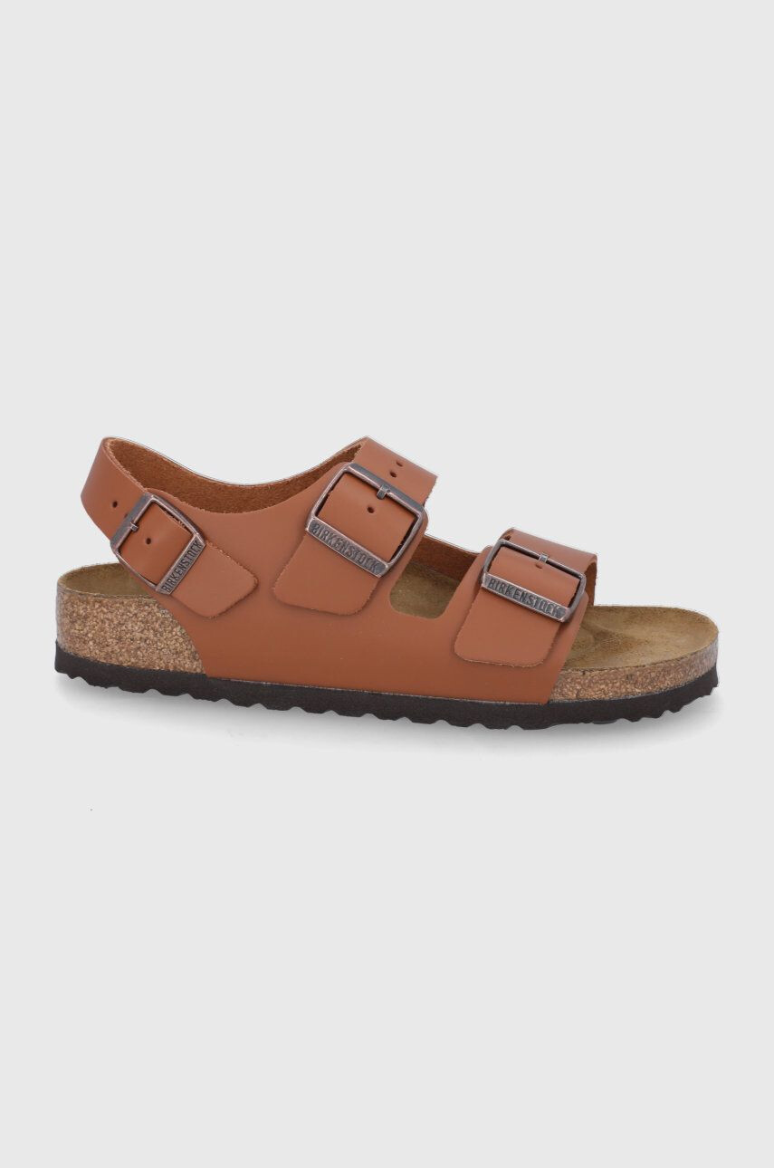 Birkenstock bőr szandál Milano barna női - Pepit.hu