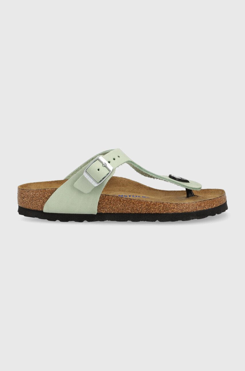 Birkenstock flip-flop velúrból Gizeh SFB szürke női lapos talpú - Pepit.hu