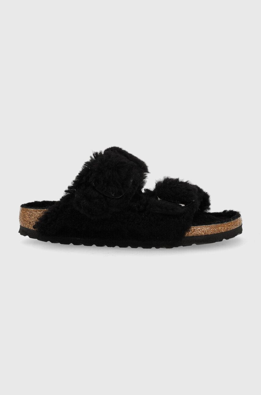 Birkenstock gyapjú papucs Arizona BB Shearling fekete - Pepit.hu