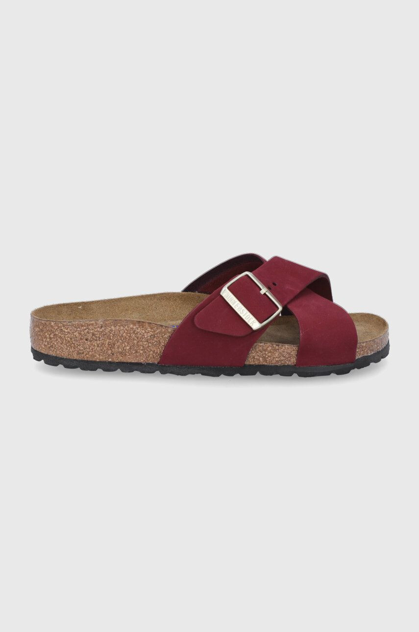 Birkenstock papucs velúrból 1020628.Maroon - Pepit.hu