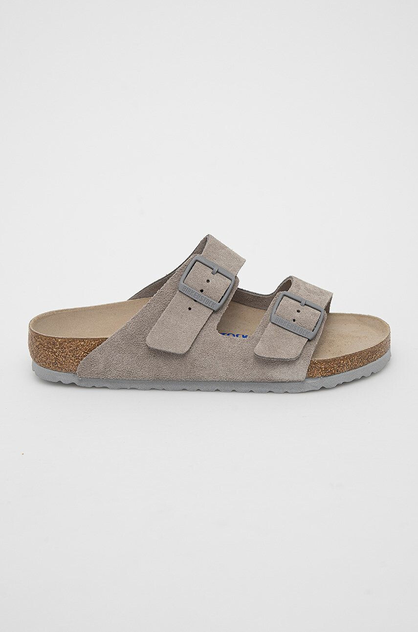 Birkenstock papucs velúrból szürke - Pepit.hu