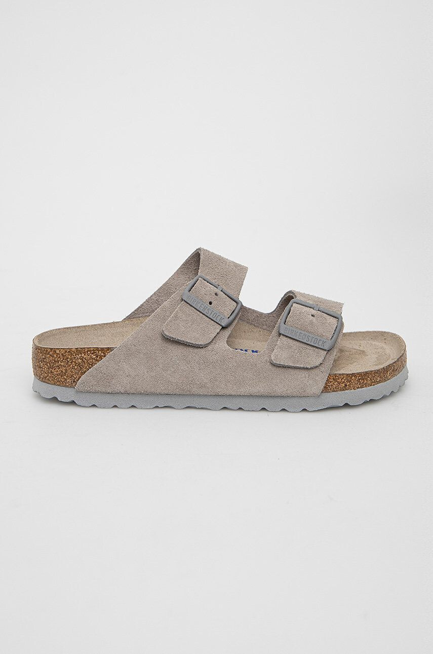 Birkenstock papucs velúrból szürke - Pepit.hu