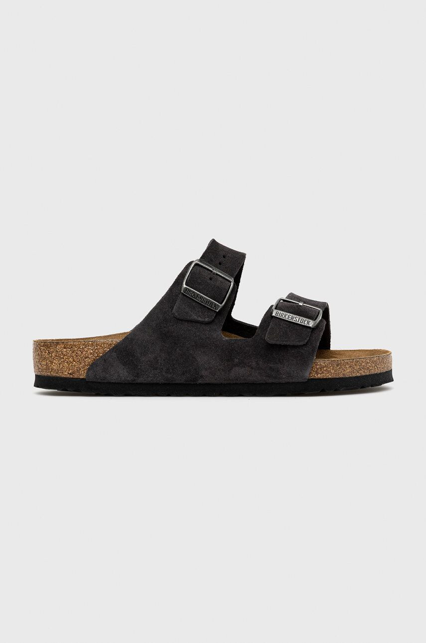 Birkenstock papucs velúrból Arizona Sfb szürke férfi - Pepit.hu