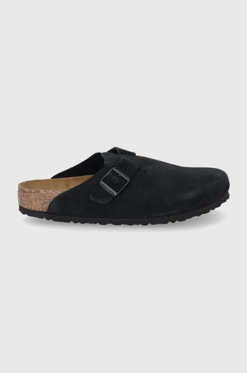 Birkenstock papucs velúrból fekete - Pepit.hu