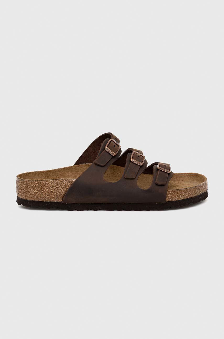 Birkenstock papucs velúrból FLORIDA barna női 53901 - Pepit.hu