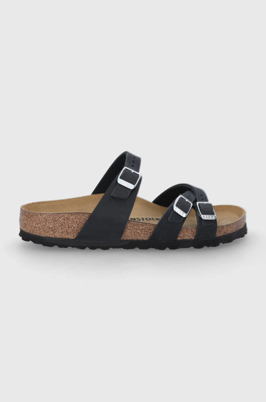 Birkenstock papucs velúrból Franca fekete női - Pepit.hu