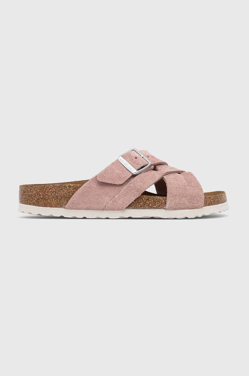 Birkenstock papucs velúrból LUGANO SFB fekete férfi 1020935 - Pepit.hu