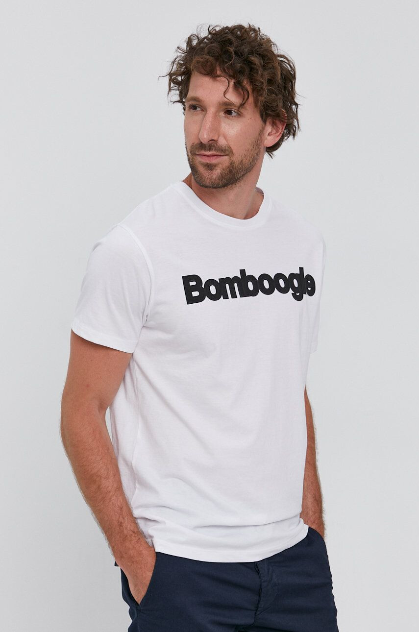 Bomboogie t-shirt fehér férfi nyomott mintás - Pepit.hu