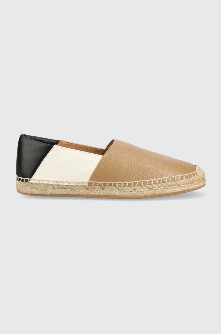 Boss bőr espadrilles Madeira bézs 50493009 - Pepit.hu