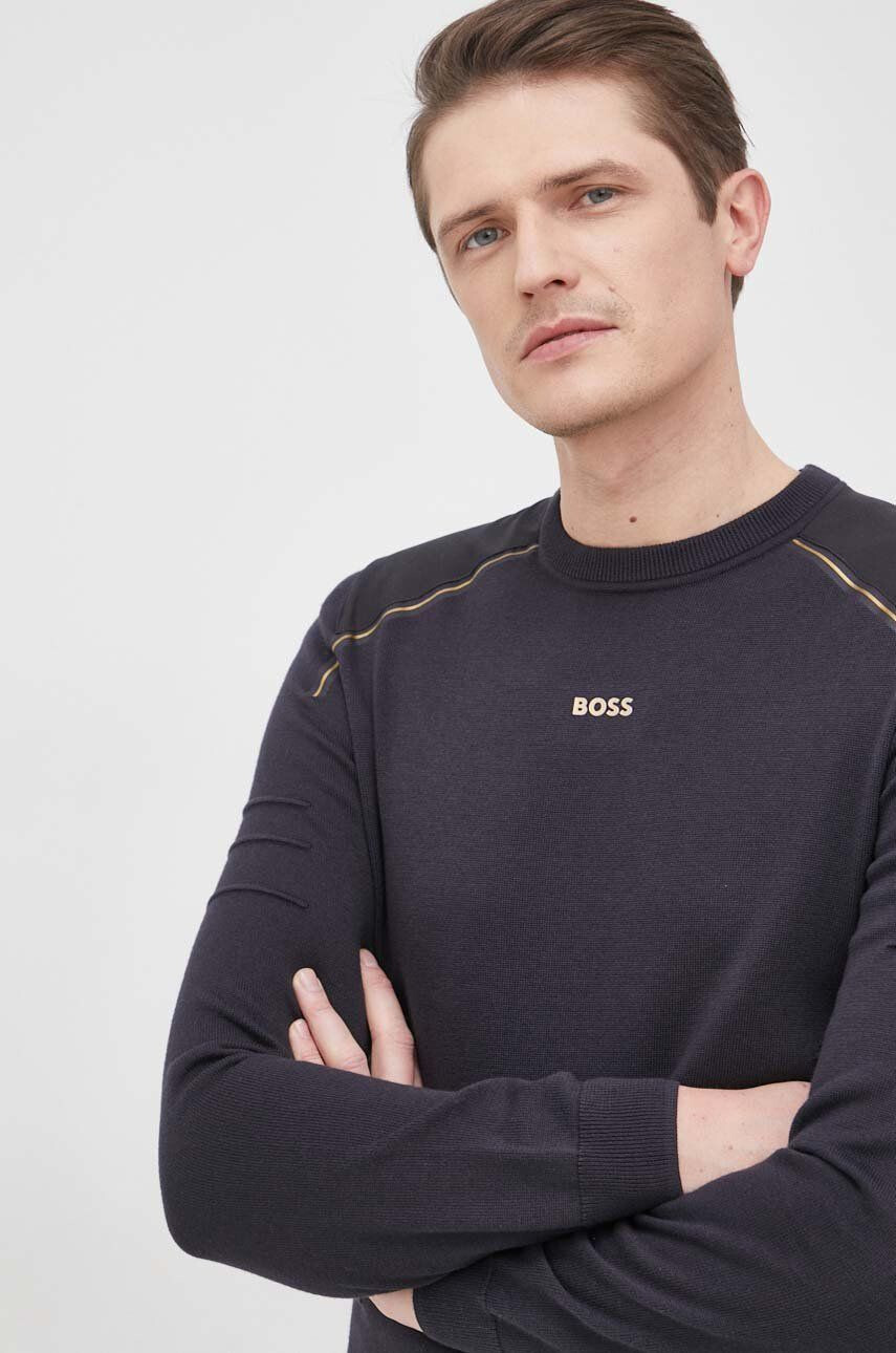 Boss gyapjúkeverék pulóver Athleisure - Pepit.hu