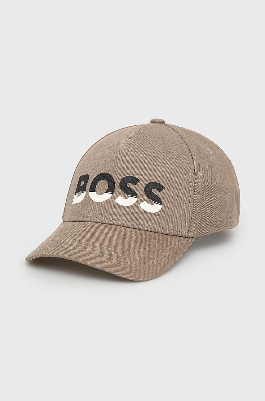 Boss Green BOSS pamut baseball sapka Boss Athleisure zöld nyomott mintás - Pepit.hu