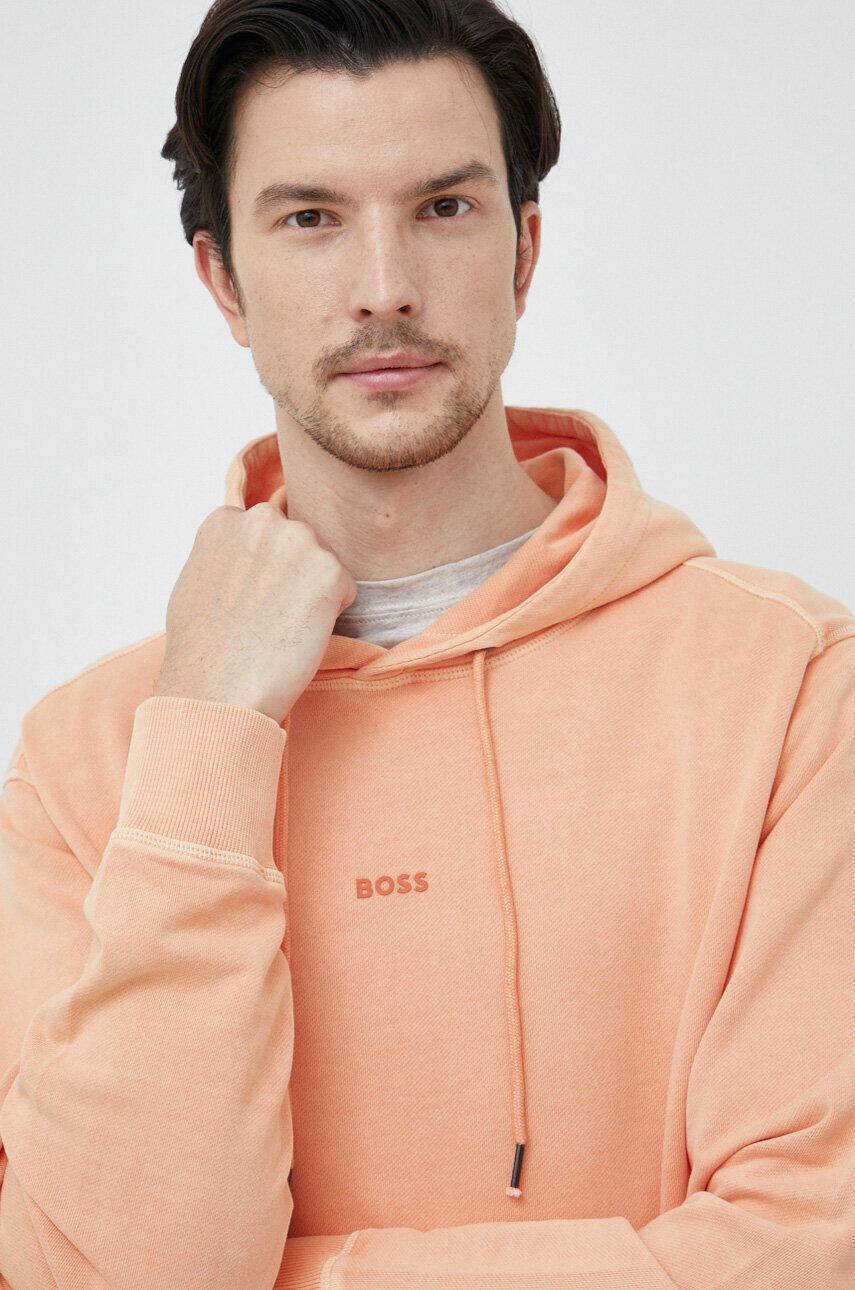 Boss Orange BOSS pamut melegítőfelső BOSS CASUAL szürke férfi sima - Pepit.hu