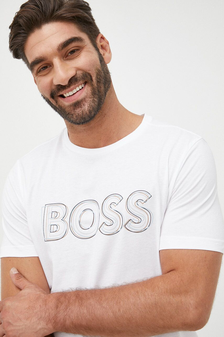 Boss Green BOSS pamut póló BOSS ATHLEISURE piros - Pepit.hu