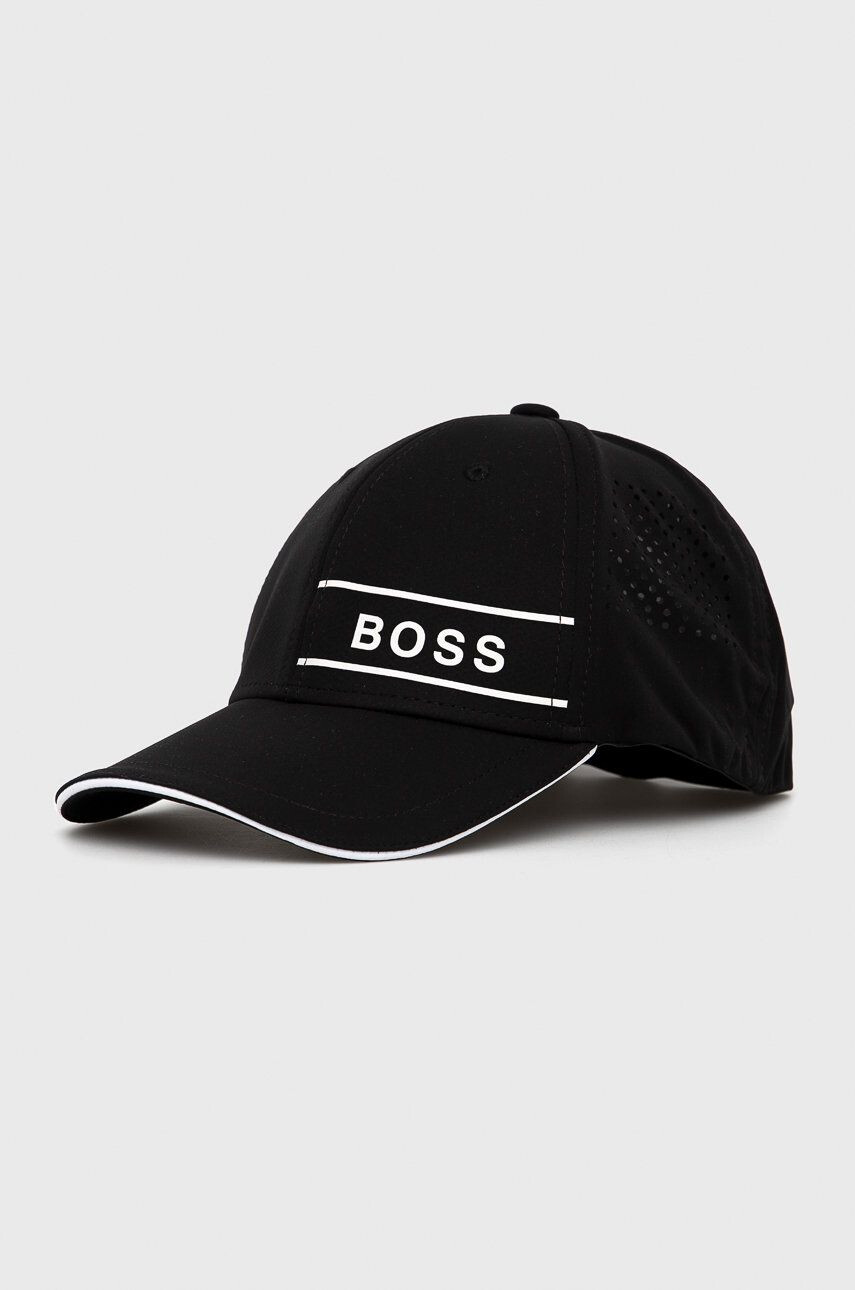 Boss Green BOSS pamut sapka Boss Athleisure sötétkék sima - Pepit.hu