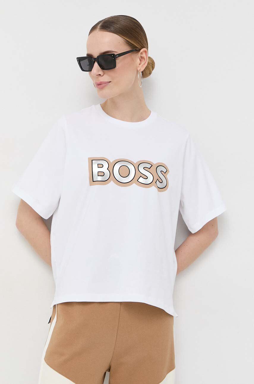 Boss t-shirt x Alica Schmidt női fehér - Pepit.hu