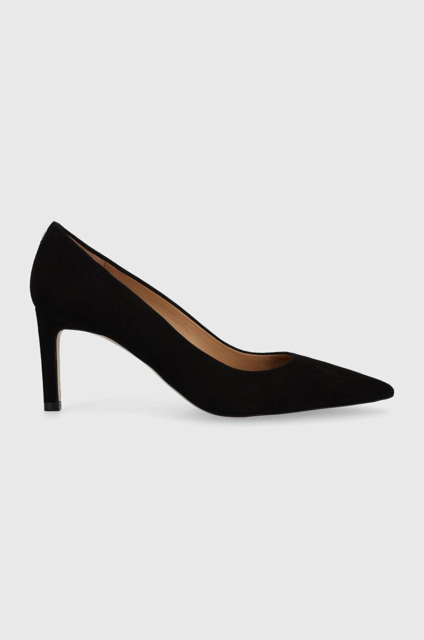 Boss velúr magassarkú cipő Janet Pump 70-S_N fekete 50498810 - Pepit.hu