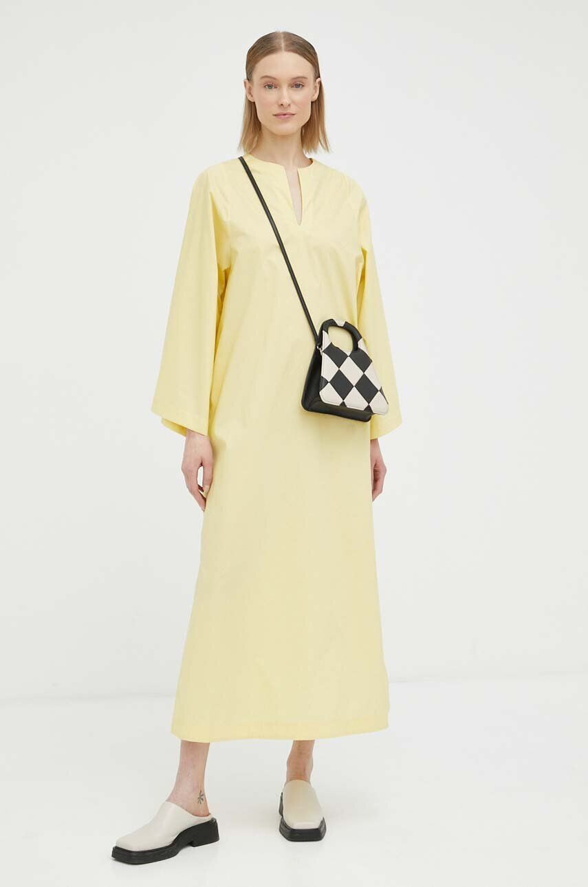 By Malene Birger pamut ruha sárga maxi oversize - Pepit.hu