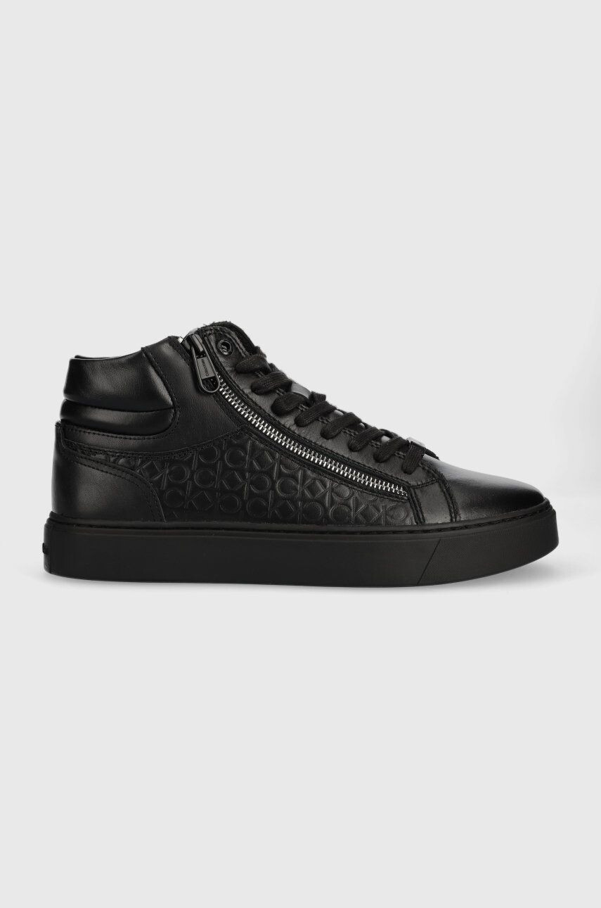 Calvin Klein bőr sportcipő High Top Lace Up - Pepit.hu