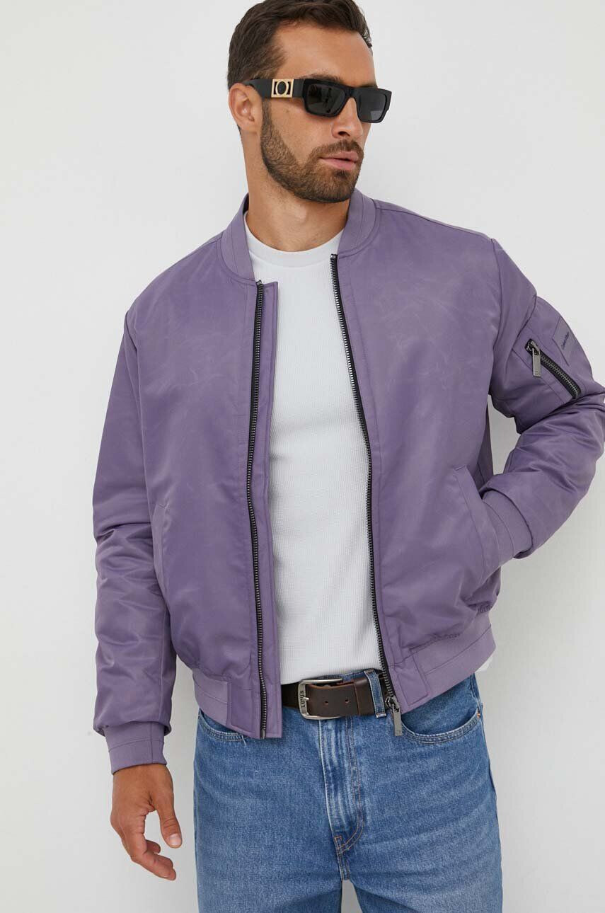 Calvin Klein bomber dzseki férfi lila átmeneti - Pepit.hu