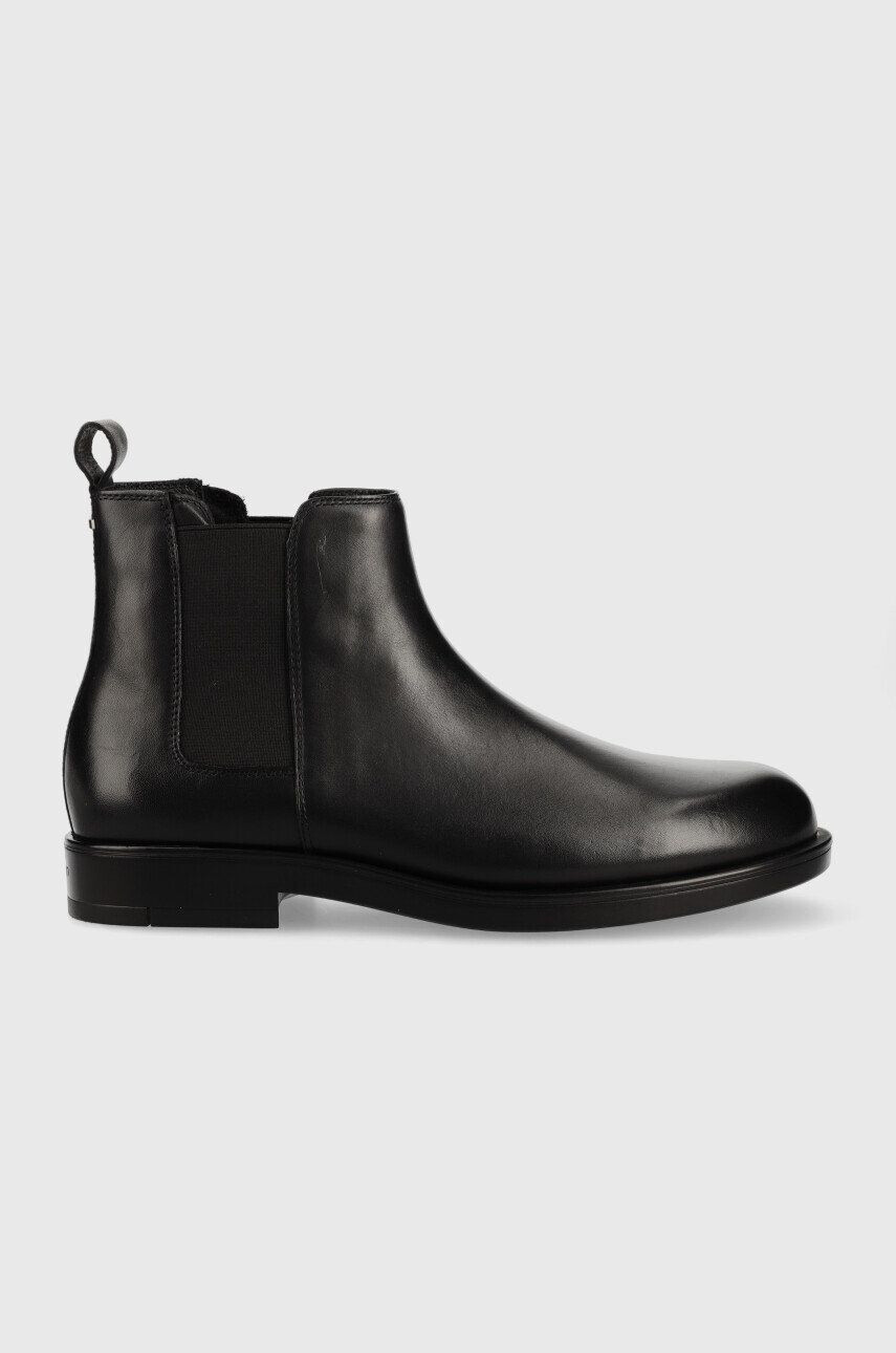 Calvin Klein bőr bokacsizma Chelsea Boot fekete férfi - Pepit.hu