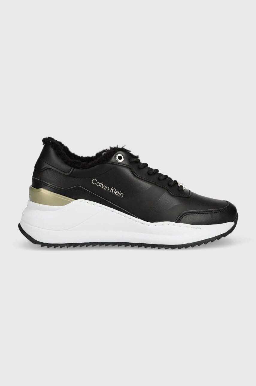 Calvin Klein bőr sportcipő Chunky Intern Wedge Lace Up - Pepit.hu