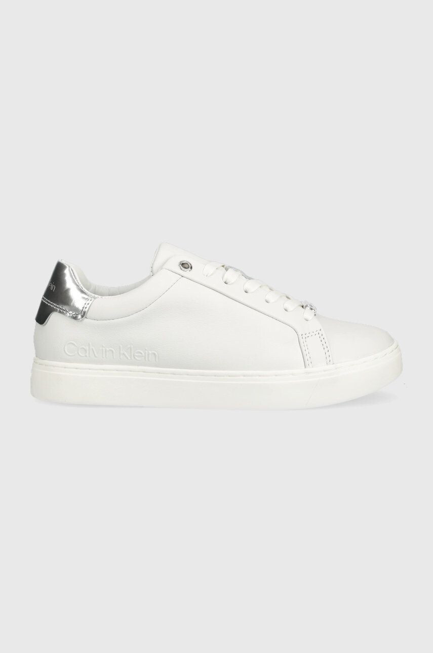 Calvin Klein bőr sportcipő Cupsole Lace Up szürke - Pepit.hu