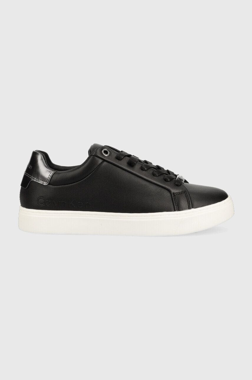 Calvin Klein bőr sportcipő Cupsole Lace Up fekete - Pepit.hu