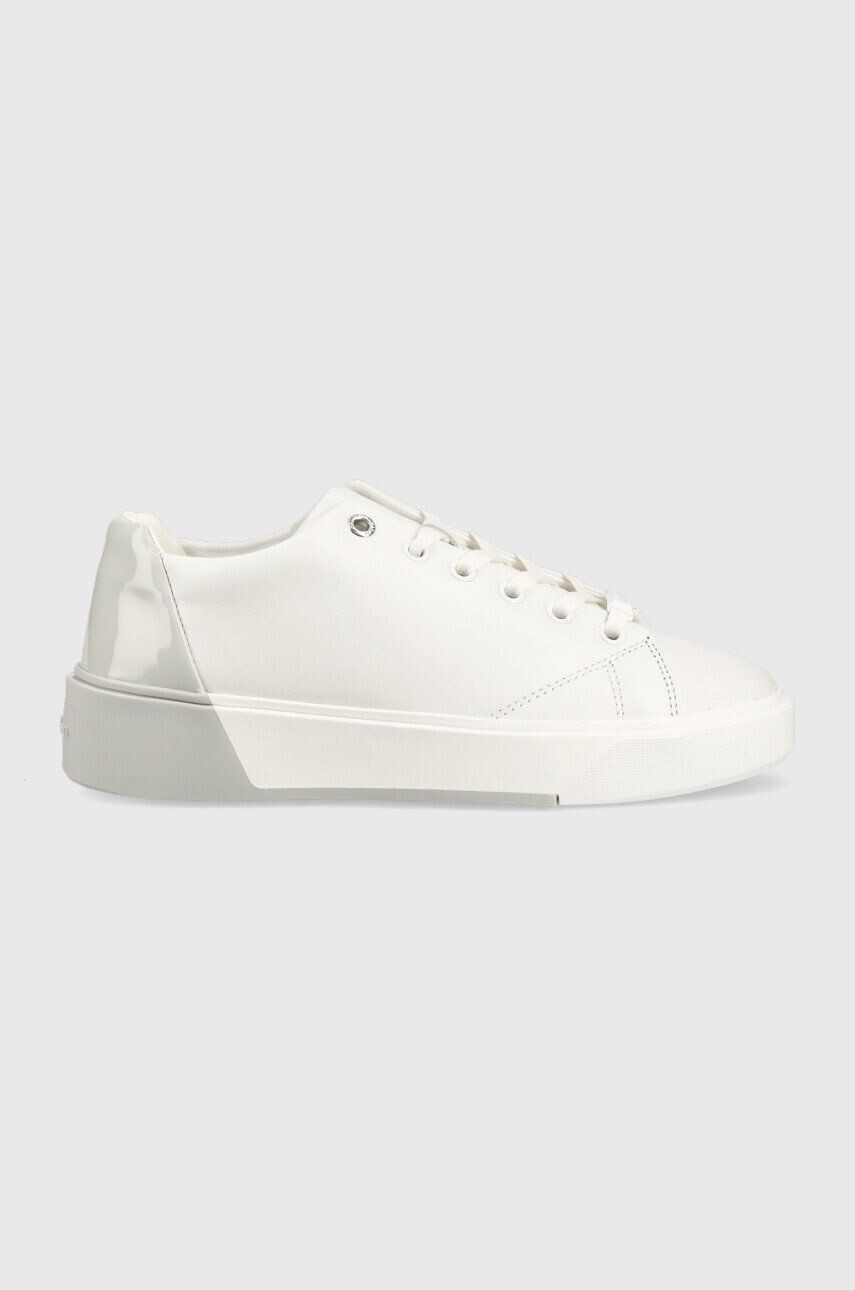 Calvin Klein bőr sportcipő Heel Cupsole Lace Up fehér - Pepit.hu