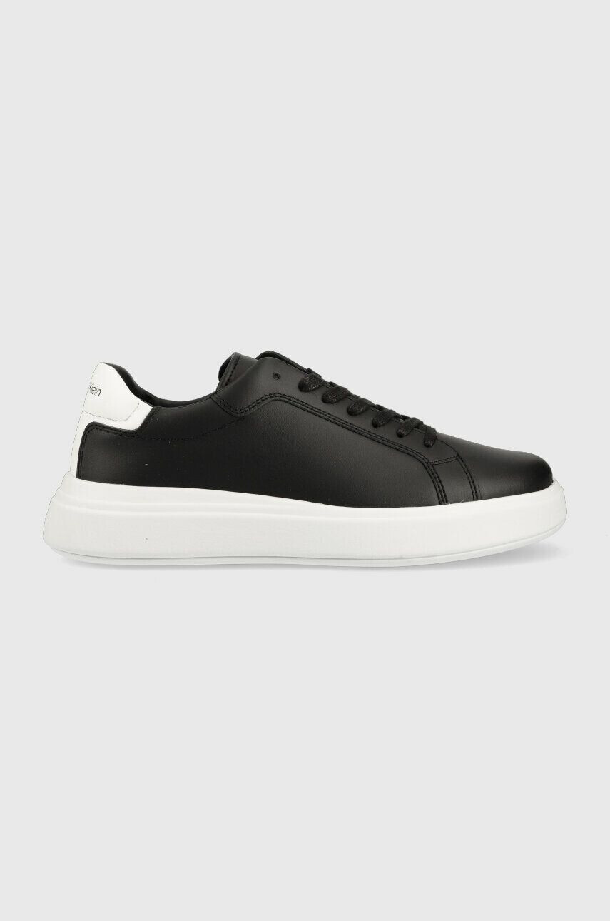 Calvin Klein bőr sportcipő LOW TOP LACE UP LTH fekete HM0HM01016 - Pepit.hu