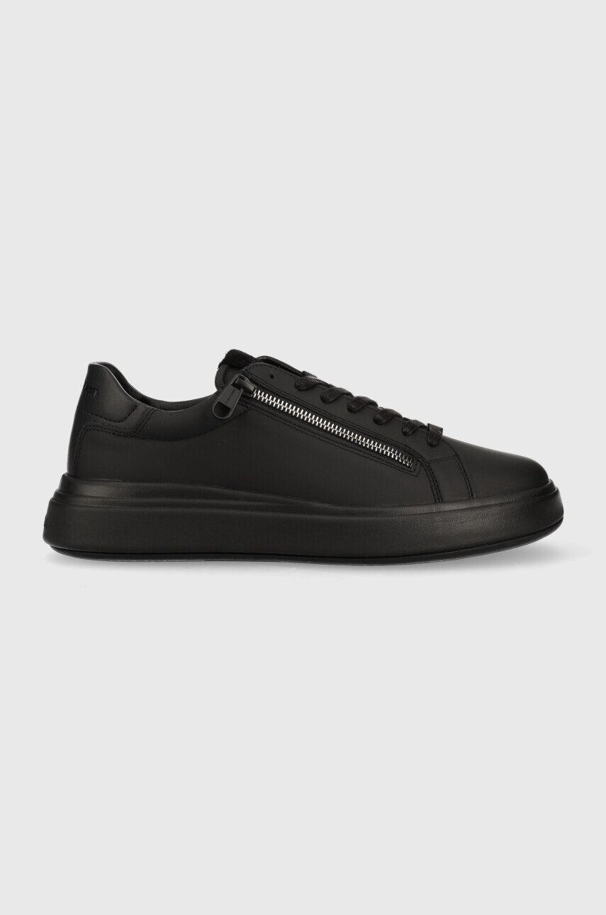 Calvin Klein bőr sportcipő Low Top Lace Up Zip - Pepit.hu