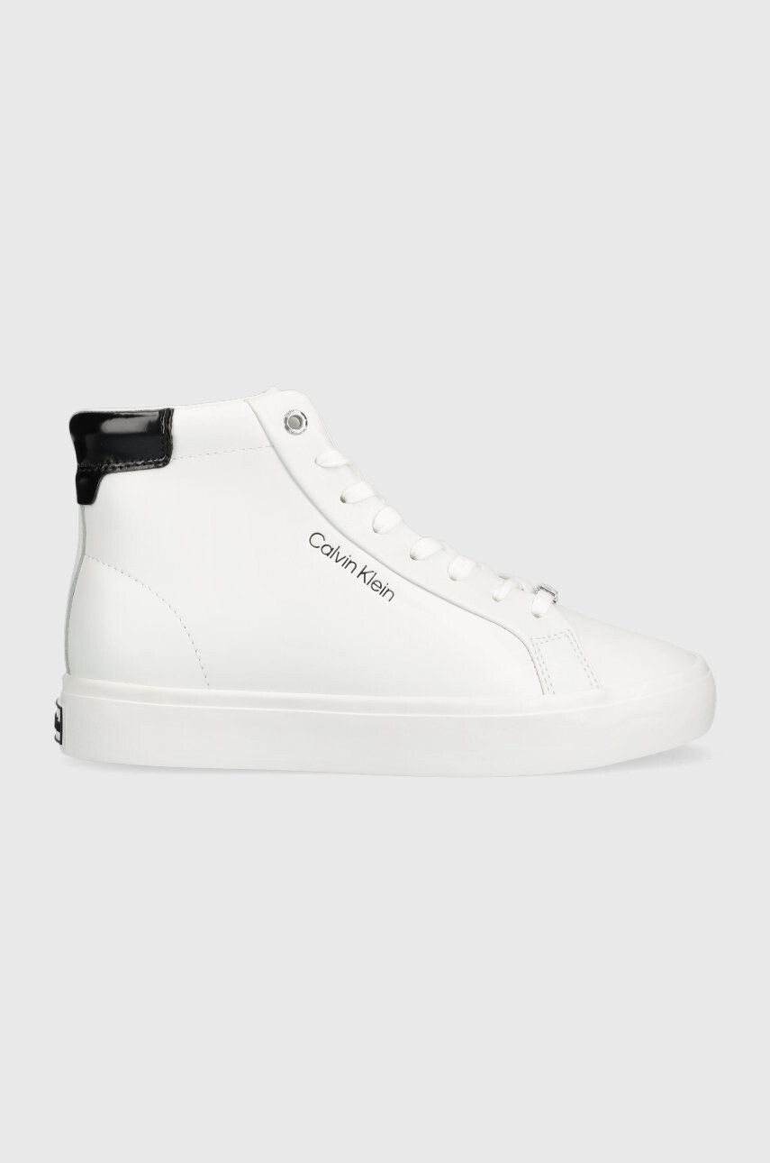 Calvin Klein bőr sportcipő Vulc High Top fehér - Pepit.hu