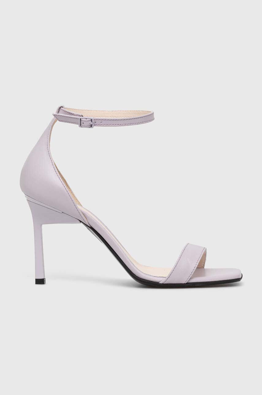 Calvin Klein bőr szandál GEO STILETTO SANDAL lila HW0HW01610 - Pepit.hu