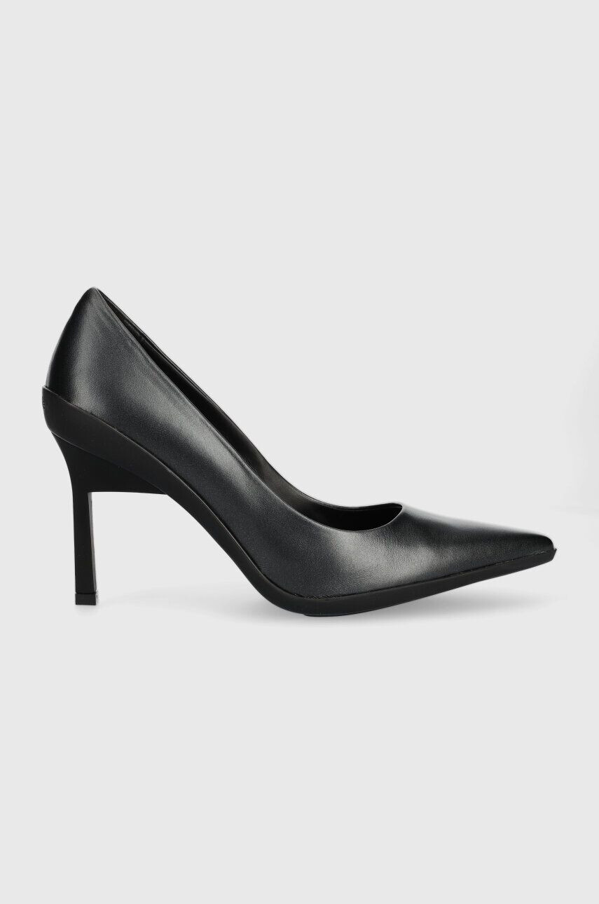 Calvin Klein bőr tűsarkú WRAP STIL CLASSIC PUMP 90-PEARL fekete HW0HW01734 - Pepit.hu